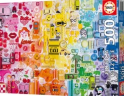 Educa - Colorful Collage Puzzle - 500 Brikker - Puslespil
