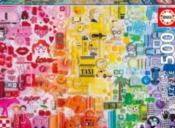 Educa - Colorful Collage Puzzle - 500 Brikker - Puslespil
