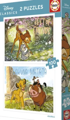 Educa - Disney Classics - 2 Puzzles - 2X100 Brikker
