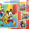 Educa - Disney Junior Mickey 4 Puzzles - 12-16-20-25 - Puslespil