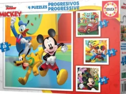 Educa - Disney Junior Mickey 4 Puzzles - 12-16-20-25 - Puslespil
