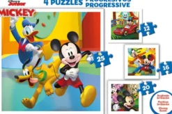 Educa - Disney Junior Mickey 4 Puzzles - 12-16-20-25 - Puslespil