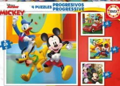 Educa - Disney Junior Mickey 4 Puzzles - 12-16-20-25 - Puslespil