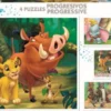 Educa - Disney 4 Puzzles Progressive - 12-25 Brikker - 4 Puslespil