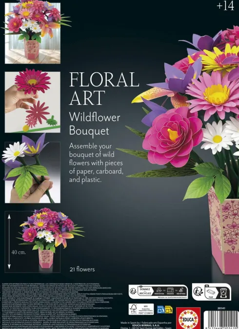 Educa - Floral Art Wildflower Bouquet - Kidult Series - DIY Blomster