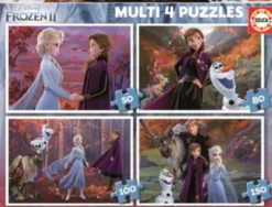 Educa - Frozen II Multi 4 Puzzles - 50+80+100+150 - Puslespil