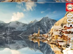 Educa - Hallstatt Vinter Austria Puzzle - 1500 Brikker - Puslespil