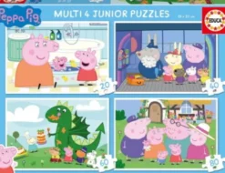 Educa - Peppa Pig - Multi 4 Junior Puzzles - 4 Gurli Gris Puslespil