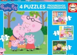 Educa - Peppa Pig - 4 Puzzles Progressive - Gurli Gris Puslespil