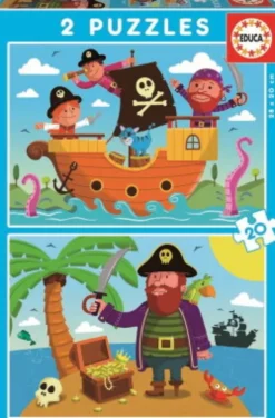 Educa - Pirater Puslespil - 2X20 Brikker