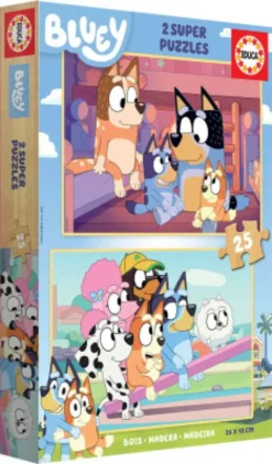 Educa - Puslespil I Træ - 2X25 Brikker - Bluey