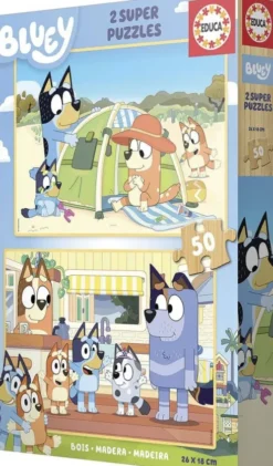 Educa - Puslespil I Træ - 2X50 Brikker - Bluey