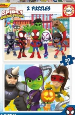Educa - Puslespil Med 2X20 Brikker - Spidey & His Amazing Friends