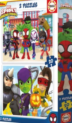 Educa - Puslespil Med 2X20 Brikker - Spidey & His Amazing Friends