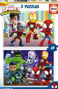 Educa - Puslespil Spidey & His Amazing Friends - 2X48 Brikker