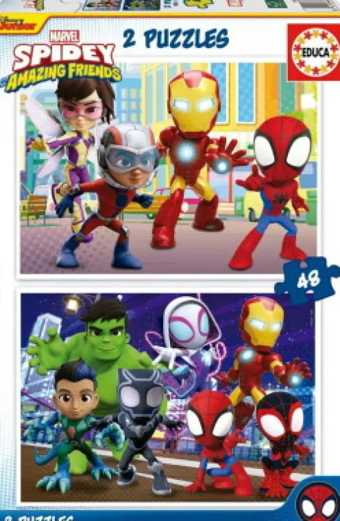 Educa - Puslespil Spidey & His Amazing Friends - 2X48 Brikker