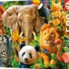 Educa - Wild Animal Collage Puzzle - 500 - Puslespil Med Dyr