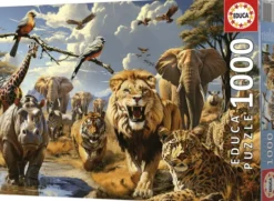 Educa - Wild Animals Puzzle - 1000 Brikker - Puslespil Med Dyr
