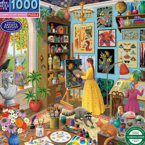 Eeboo - Alchemist's Art Studio Puzzle - 1000 Brikker - Puslespil