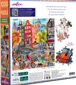 Eeboo - Artists In Amsterdam Puzzle - 1000 Brikker - Puslespil