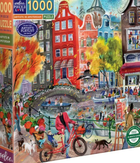 Eeboo - Artists In Amsterdam Puzzle - 1000 Brikker - Puslespil