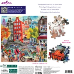 Eeboo - Artists In Amsterdam Puzzle - 1000 Brikker - Puslespil