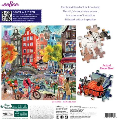 Eeboo - Artists In Amsterdam Puzzle - 1000 Brikker - Puslespil