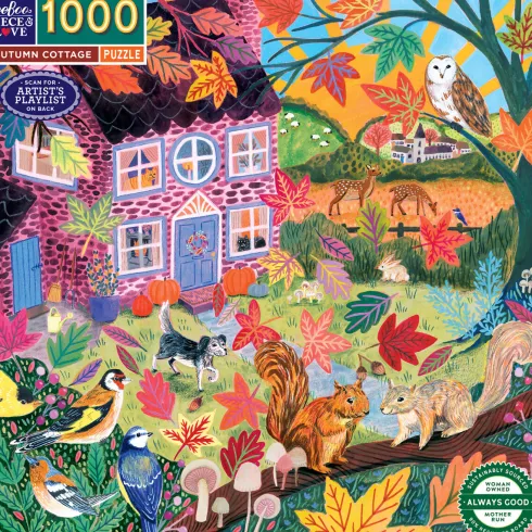 Eeboo - Autumn Cottage Puzzle - 1000 Brikker - Puslespil
