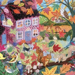 Eeboo - Autumn Cottage Puzzle - 1000 Brikker - Puslespil