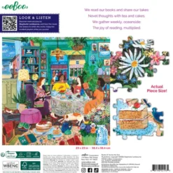 Eeboo - Books Og Tea By The Sea Puzzle - 1000 Brikker - Puslespil