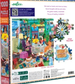 Eeboo - Books Og Tea By The Sea Puzzle - 1000 Brikker - Puslespil