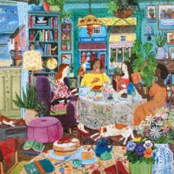 Eeboo - Books Og Tea By The Sea Puzzle - 1000 Brikker - Puslespil