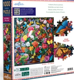 Eeboo - Butterfly Still Life - 1000 Brikker - Puslespil