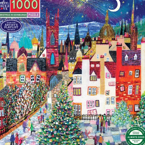 Eeboo - Christmas In Edinburgh Puzzle - 1000 Brikker - Puslespil