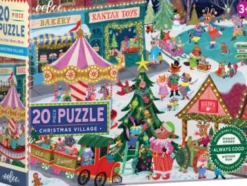 Eeboo - Christmas Village - 20 Piece Puzzle - 20 Brikker - Puslespil