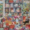 Eeboo - English Cottage Library Puzzle - 1000 Brikker - Puslespil