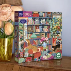 Eeboo - English Cottage Library Puzzle - 1000 Brikker - Puslespil