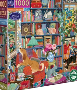 Eeboo - English Cottage Library Puzzle - 1000 Brikker - Puslespil