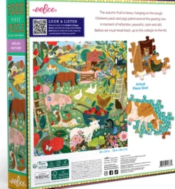 Eeboo - English Pastures - 1000 Brikker - Puslespil