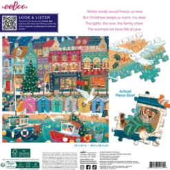 Eeboo - English Seaside Christmas Puzzle - 1000 Brikker