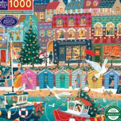 Eeboo - English Seaside Christmas Puzzle - 1000 Brikker