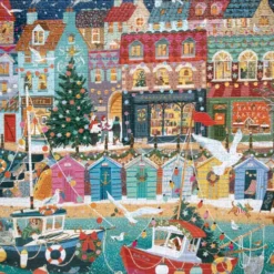 Eeboo - English Seaside Christmas Puzzle - 1000 Brikker