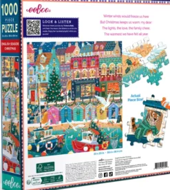 Eeboo - English Seaside Christmas Puzzle - 1000 Brikker