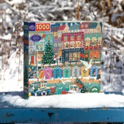 Eeboo - English Seaside Christmas Puzzle - 1000 Brikker