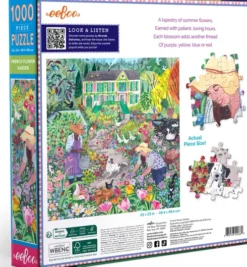 Eeboo - French Flower Garden - 1000 Brikker - Puslespil