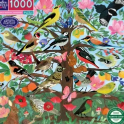 Eeboo - French Medieval Songbirds Puzzle - 1000 Brikker - Puslespil