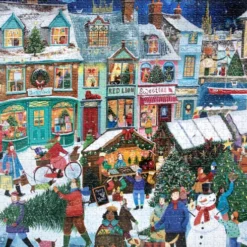 Eeboo - Holiday Marketplace Puzzle - 1000 Brikker - Puslespil