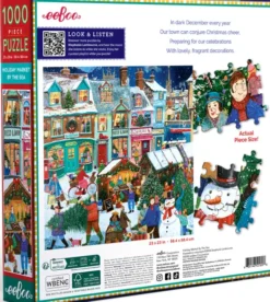 Eeboo - Holiday Marketplace Puzzle - 1000 Brikker - Puslespil