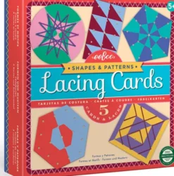 Eeboo - Lacing Cards - Snørekort Med Farver Og Mønstre