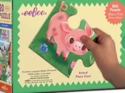 Eeboo - Little Farm - 20 Piece Puzzle - 20 Brikker - Puslespil